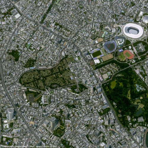 Pléiades Neo Satellite Image - Tokyo, Japan