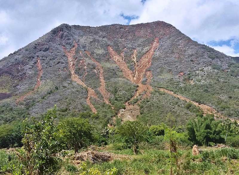 Landslides caused by torrential rainfall and flooding Landslides caused by torrential rainfall and flooding
