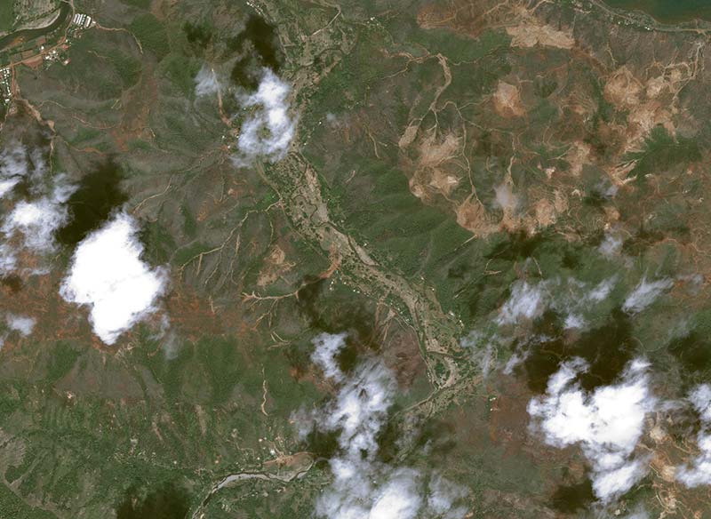 Pléiades image of Houaïlou district in New Caledonia Pléiades image of Houaïlou district in New Caledonia