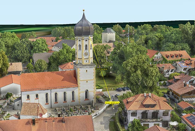 A layer that can calculate 2D or 3D Measurements, such as the distance from one point to another