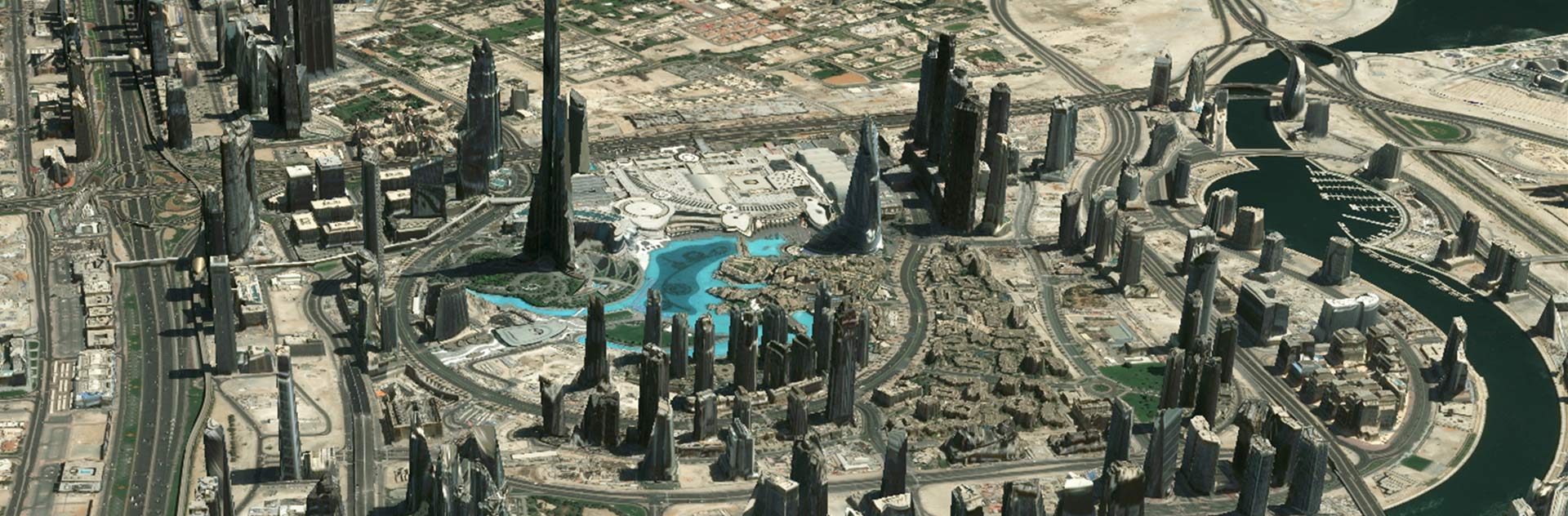 Dubai, one of the most populous cities in the United Arab Emirates, visualised with the help of 3D Textured Model.