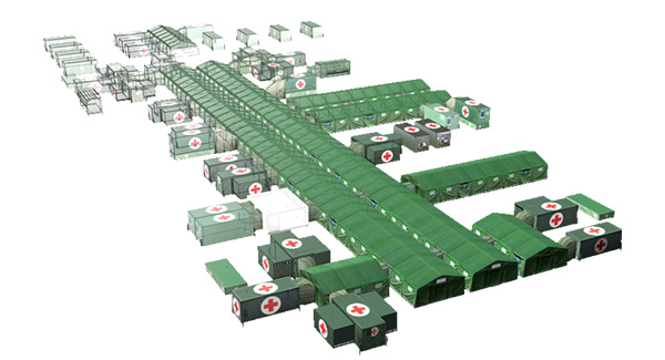 Planning and Exploration Tool: field hospital 3D view Planning and Exploration Tool: field hospital 3D view