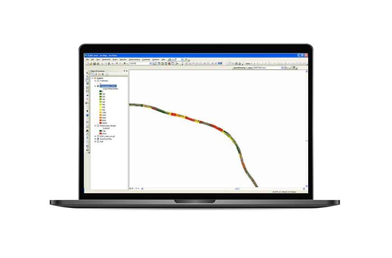 	Airbus analysis of vegetation along railway tracks showing potential safety risks