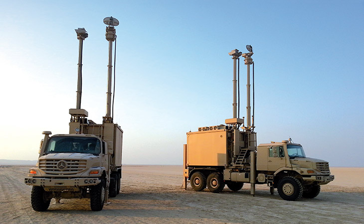 Multi-Sensors Surveillance Vehicles, easy to deploy and equipped with sensors to rapidly secure fields of operation