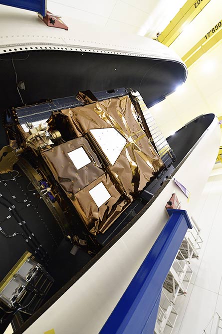 Pléiades Neo satellite encapsulated within the Vega fairing