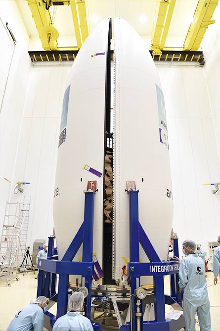 Pléiades Neo satellite encapsulated within the Vega fairing
