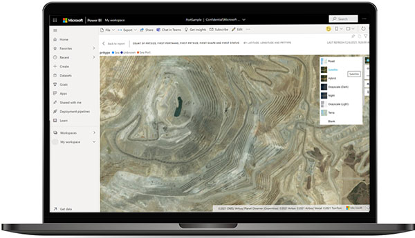 Microsoft Image Satellite Pléiades Screen