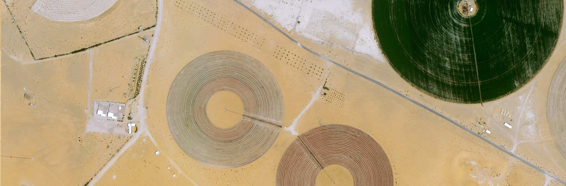 Since 1985, Saudi Arabia has launched a program to install agricultural farms in the desert.