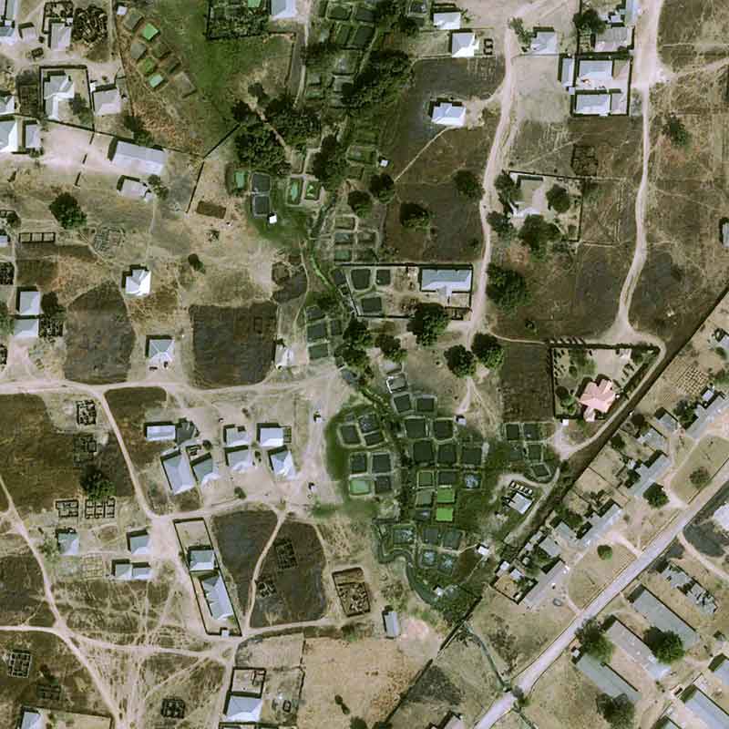 Pléiades Neo satellite image -&nbsp;New Bussa City near Lake Kainji in western Nigeria - 30cm resolution