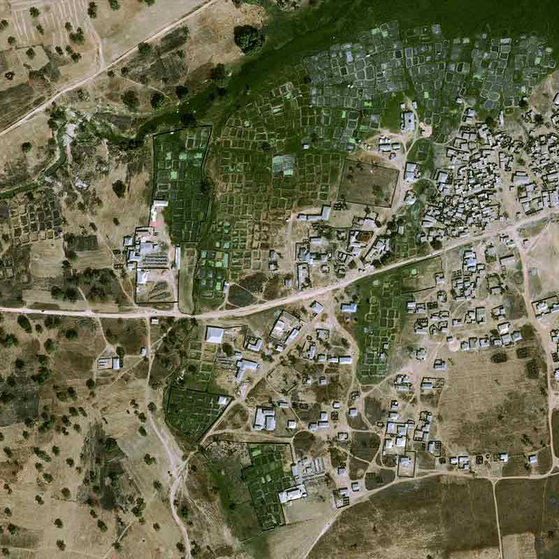 Pléiades Neo satellite image - New Bussa City near Lake Kainji in western Nigeria - 30cm resolution