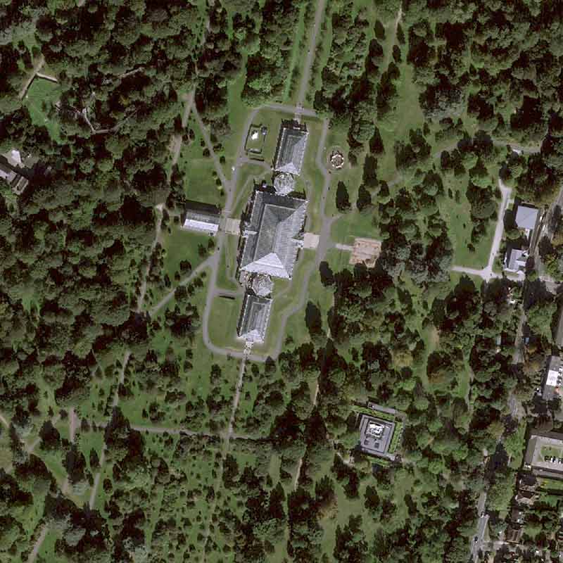 Pléiades Neo Image satellite - Royal Botanic Gardens of London Kews Gardens - 30cm resolution