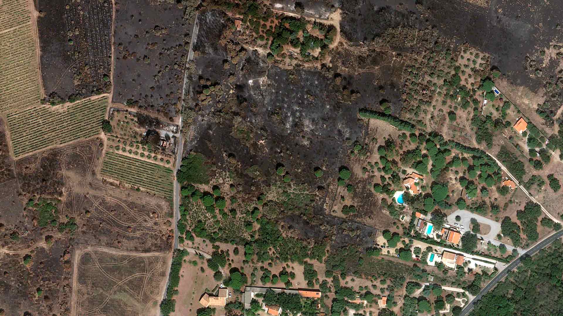 Pléiades Neo, satellite, Pyrenees-orientales, drought