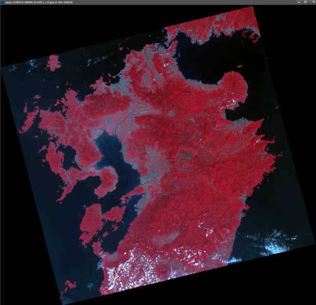 UK-DMC2 Satellite Image - Kyushu, Japan