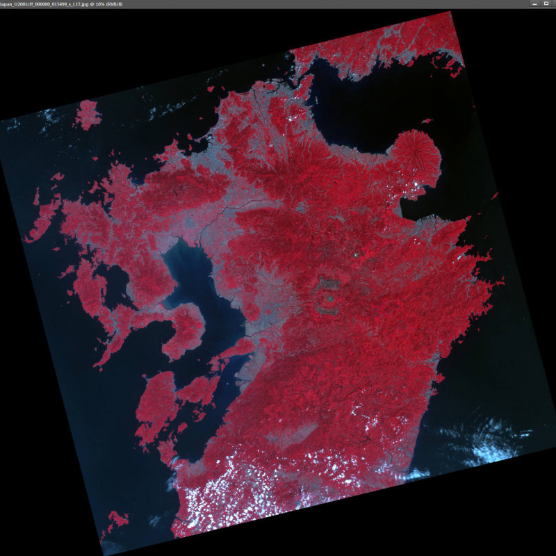 UK-DMC2 Satellite Image - Kyushu, Japan