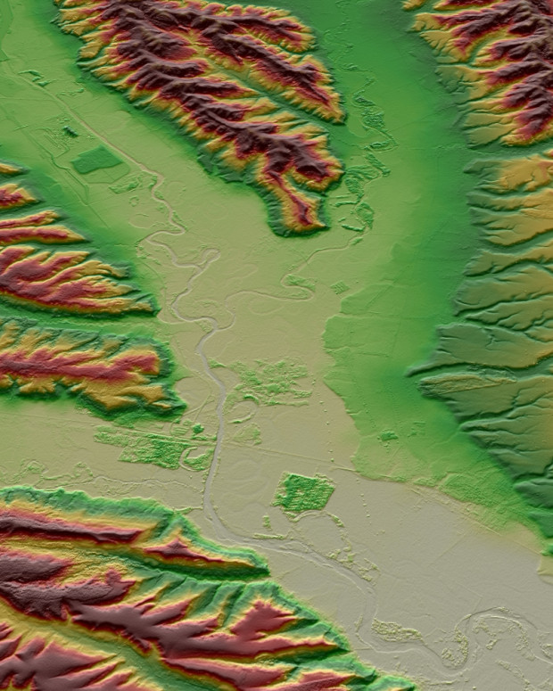 WorldDEM of Romania, River Jiu - DSM