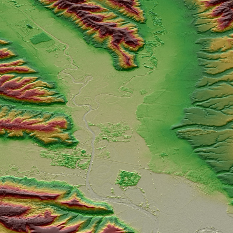 WorldDEM of Romania, River Jiu - DSM